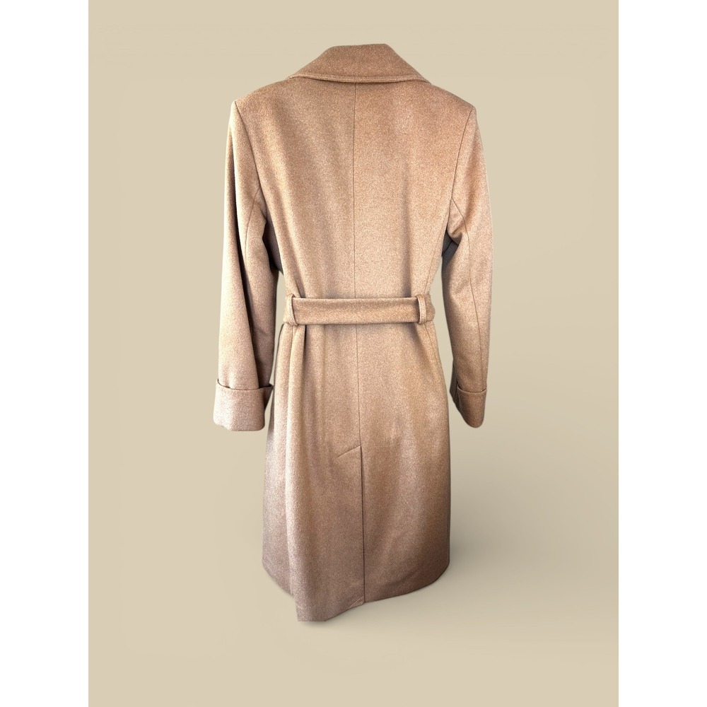Lauren Ralph Lauren Camel Wool-Blend Belted Trench Coat - Picture 6 of 16